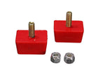 Energy Suspension Univ Red 7/8in H x 1-7/8in L x 1-3/8in W Low Profile Rectangular Bump Stops (2 ea) - 9.9118R
