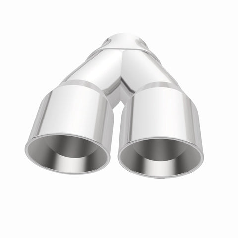 MagnaFlow Double Wall 3in Dual Round Polished Tip 2.25in Inlet - 35226