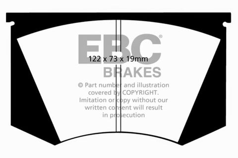 EBC 64-66 Ac Cobra 7.0 Yellowstuff Front Brake Pads - DP4223R