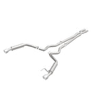 MagnaFlow Cat Back, SS, 2.5in, Competition, Dual Split Polished 4.5in Tips 2015 Ford Mustang V6 3.7L - 19099