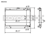 Koyo 94-98 Nissan Skyline GT-R/GT-S 2.6L Turbo Radiator - HH020442