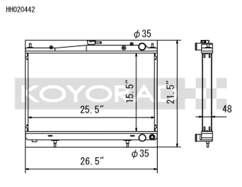 Koyo 94-98 Nissan Skyline GT-R/GT-S 2.6L Turbo Radiator - HH020442