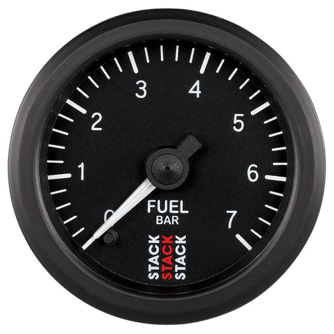 Autometer Stack 52mm 0-7 Bar M10 Male Pro Stepper Motor Fuel Pressure Gauge - Black - ST3305