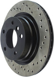 StopTech 06 BMW 325 Series / 07-09 BMW 328 Series Drilled Left Rear Rotor - 128.34078L