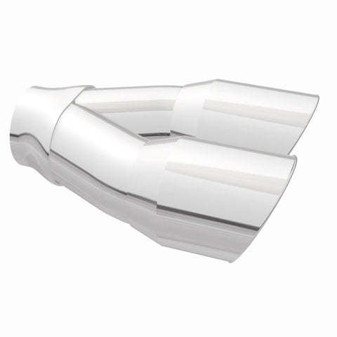 MagnaFlow Double Wall 3in Dual Round Polished Tip 2.25in Inlet - 35226