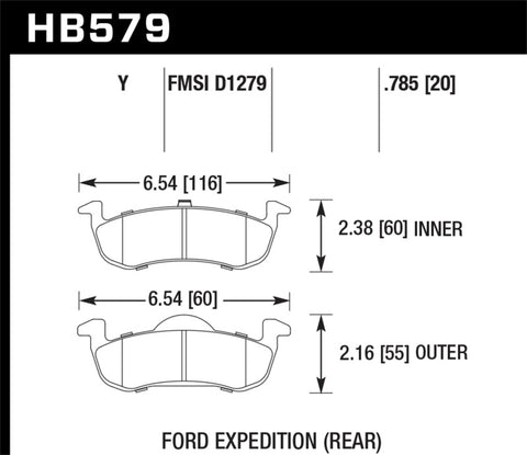 Hawk LTS Street Brake Pads - HB579Y.785