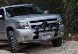 N-Fab Light Bar 06-13 Chevy Tahoe/Suburban/Avalanche - Gloss Black - Light Tabs - C063LB