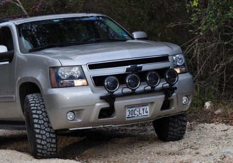 N-Fab Light Bar 06-13 Chevy Tahoe/Suburban/Avalanche - Gloss Black - Light Tabs - C063LB