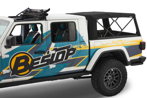 Bestop 20-26 Jeep Gladiator For 5 Ft. Bed Supertop For Truck 2 (Black Diamond) - 77326-35