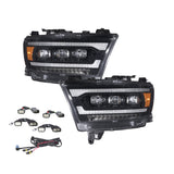 Form Lighting 2019-2024 Ram 1500 Sequential LED Projector Headlights (Pair) - FL0015