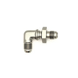 DeatschWerks 6AN Male Flare To 6AN Male Flare Bulkhead Adapter 90-Degree (Incl. Nut) - 6-02-0710