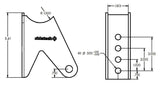 Ridetech Tri Link Axle Bracket - 90000159