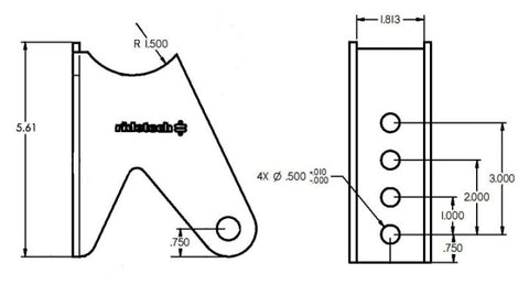 Ridetech Tri Link Axle Bracket - 90000159