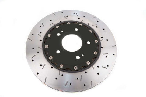 DBA 00-05 Mitsubishi Evo 5/6/7/8 / 06-08 Evo 9 Black Front Drilled & Slotted 5000 Series - DBA52218BLKXS