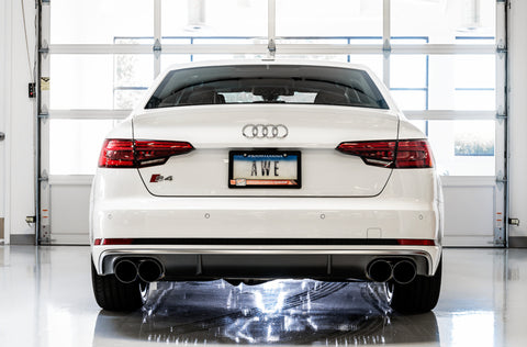 AWE Tuning Audi B9 S5 Sportback Track Edition Exhaust - Non-Resonated (Black 102mm Tips) - 3010-43062