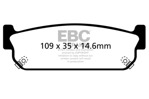 EBC 93-97 Infiniti J30 3.0 Yellowstuff Rear Brake Pads - DP41784R