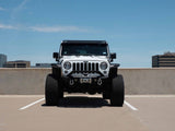 Road Armor 07-18 Jeep Wrangler JK Stealth Front Fender Flare Body Armor w/LED DRL - Tex Blk - 507AFF0B