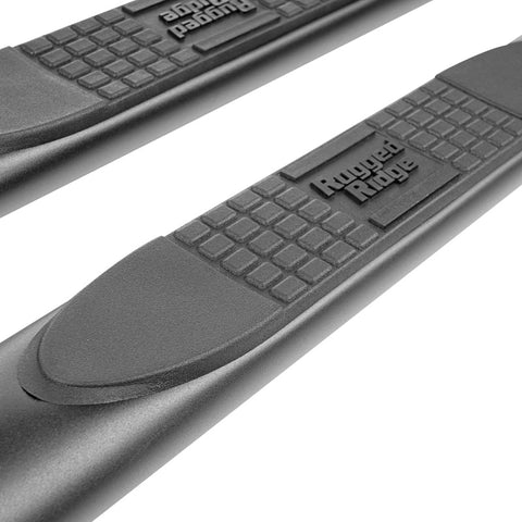 Rugged Ridge 4in Oval Side Step Fine Textured Black 2020 JT - 11591.15