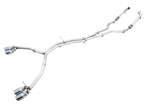 AWE Tuning Audi B9 S5 Sportback Track Edition Exhaust - Non-Resonated (Silver 102mm Tips) - 3010-42068