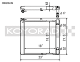 Koyo 89-92 Mazda RX-7 1.3L FC NA/Turbo (MT) N-FLO Technology Radiator *OE Shroud Requires Trimming* - HH060643N