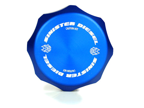 Sinister Diesel 03-07 Ford 6.0L Billet Blue Cap Kit - SD-BCK-6.0