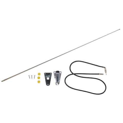 Omix Chrome Antenna Kit 76-95 Jeep CJ & Wrangler - 17214.01