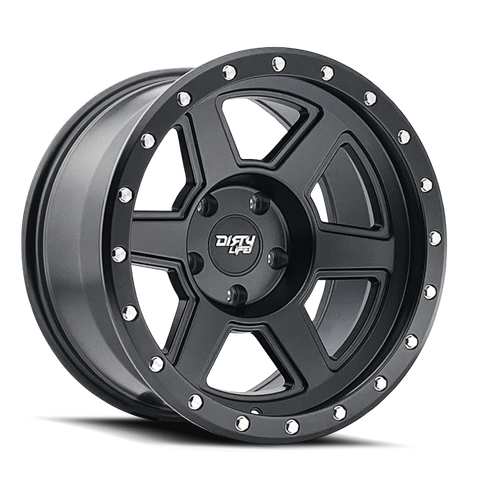 Dirty Life 9315 Compound 17x9 / 5x139.7 BP / -12mm Offset / 108mm Hub Matte Black Wheel - 9315-7985MB12