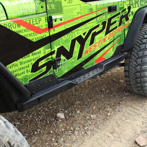Westin/Snyper 07-17 Jeep Wrangler Rock Slider Steps - Textured Black - 42-7005