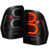 ANZO 2002-2009 Chevrolet Trailblazer LED Tail Lights w/ Light Bar Black Housing Smoke Lens - 311372