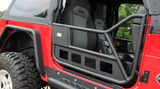 Fishbone Offroad 97-06 Jeep Wrangler TJ Front Tube Doors - Black Textured Powdercoat Steel - FB24077