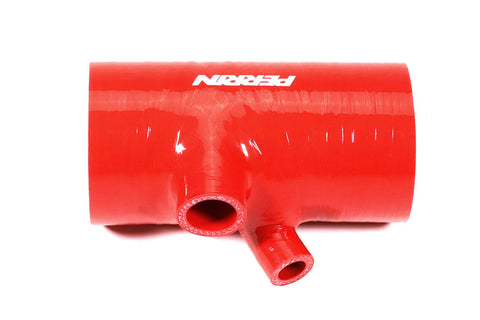 Perrin 2022+ Subaru WRX Red 3in Turbo Inlet Hose w/ Nozzle (Short) - PSP-INT-426RD