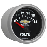 AutoMeter Gauge Voltmeter 2-1/16in. 18V Electric Chevy Gold Bowtie - 880444