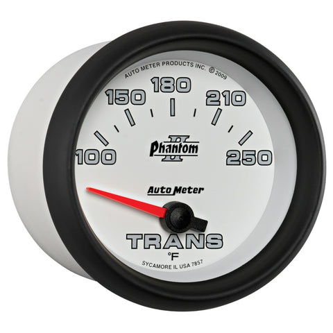 AutoMeter Gauge Transmission Temp 2-5/8in. 100-250 Deg. F Electric Phantom II - 7857