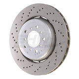 SHW 05-06 BMW M3 3.2L Left Front Cross-Drilled Lightweight Brake Rotor (34112282445) - BFL44451