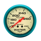Autometer Ultra-Nite 2-5/8in 140-280 Deg F Mechanical Glow In The Dark Water Temp Gauge - 4531