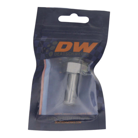 DeatschWerks 6AN ORB Male To 3/8in Barb Fitting (Single Barb - Incl O-Ring) - 6-02-0504