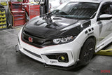 Seibon 2016-2017 Honda Civic Coupe/Sedan/Hatchback MR-Style Carbon Fiber Hood - HD16HDCV-MR