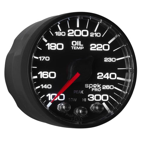 Autometer Spek-Pro - Nascar 2-1/16in Oil Temp 100-300F Bcb Ecu - P52232
