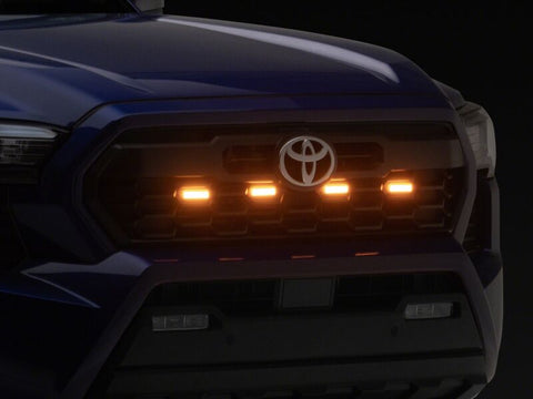 Raxiom 24-26 Toyota Tacoma Pre Runner/ TRD Off-Road/ TRD Sport Amber LED Grille Light- Clear Lens - TT65013