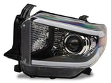 Raxiom 14-21 Toyota Tundra Axial Series Projector Headlights w/ LED Bar- Blk Housing (Clear Lens) - TU16010
