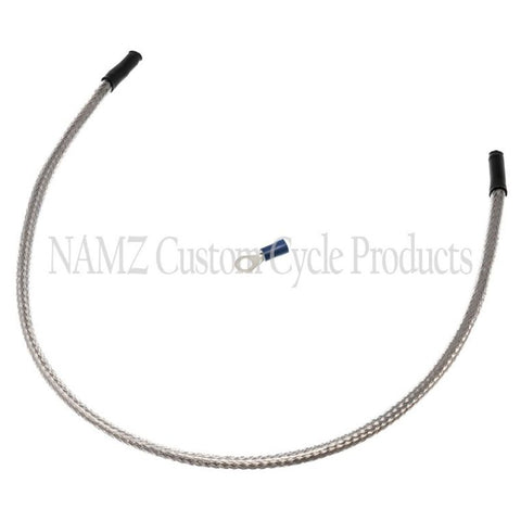 NAMZ Oil Sendin Harness Cover (SS Braided & Clear Coated - Stock Length) - NOSSH-1801