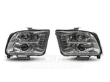 Raxiom 05-09 Ford Mustang Excluding GT500 LED Halo Projector Headlights- Chrome Housing (Clear Lens) - 49006