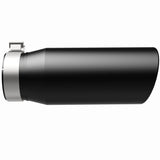 MagnaFlow Tip Stainless Black Coated Single Double Round Single Outlet 5in Dia 4in Inlet 13in L - 35240
