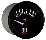 Autometer Stack 52mm 0-7 Bar M10 (M) Electric Oil Pressure Gauge - Black - ST3201