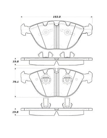 StopTech Street Touring 06-09 BMW M5 E60 / 07-09 M6 E63/E63 Front Brake Pads - 308.11510