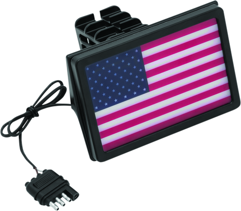 Kuryakyn Freedom Flag LED Hitch Cover Black - 2893