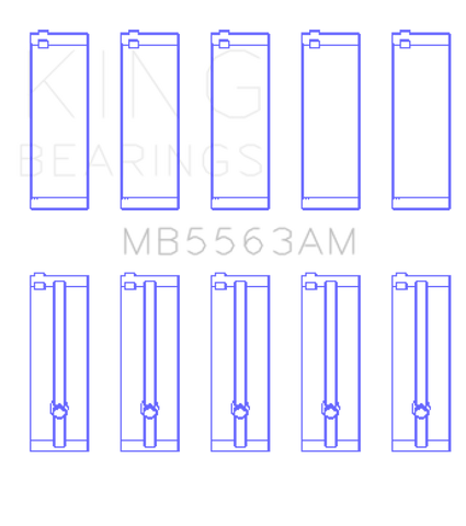 King Engine Bearings Toyota 3Y (Size +0.50mm) Main Bearing Set - MB5563AM0.5