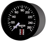 Autometer Stack 52mm 100-260 Deg F 1/8in NPTF Male Pro Stepper Motor Water Temp Gauge - Black - ST3308