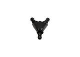 Fleece Performance Universal 3/8in Aluminum Y Barbed Fitting (For -6 Pushlock Hose) - Black Anodized - FPE-FIT-Y06-BLK