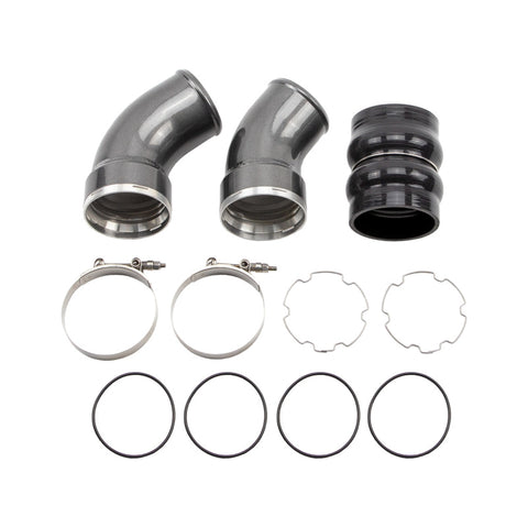 Wehrli 06-10 Chevrolet 6.6L LBZ/LMM Duramax Passenger Side 3.5in Intercooler Pipe - Semi-Gloss Black - WCF100367-SGB